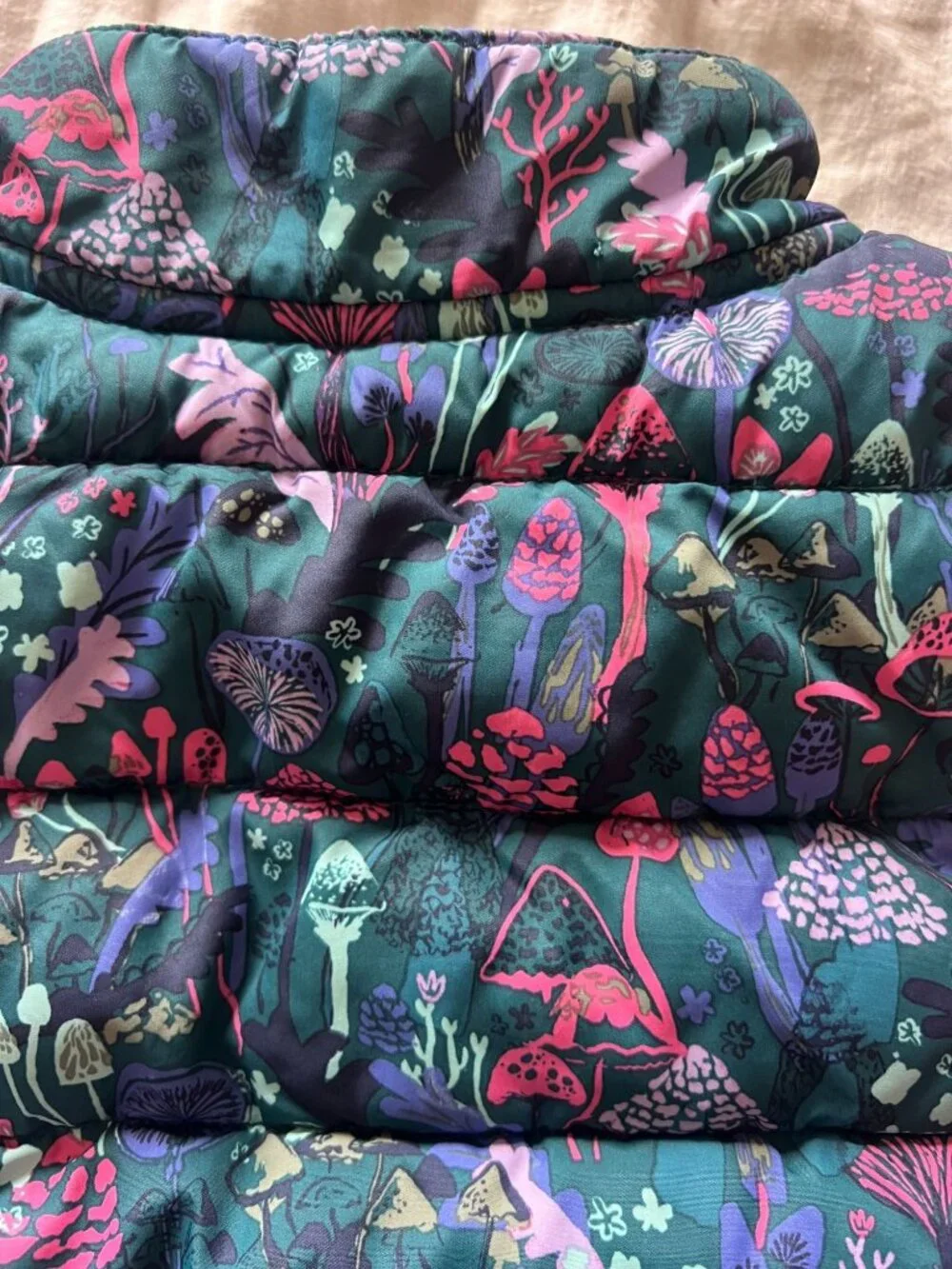 Gymboree Woodland Mushroom and Floral Puffer Vest 5-6 years